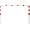 Stationary access barriers | for bolting on site | with top bar | hot-dip galvanized and white coatedwith red reflecting stripes | total width: 2000 mm